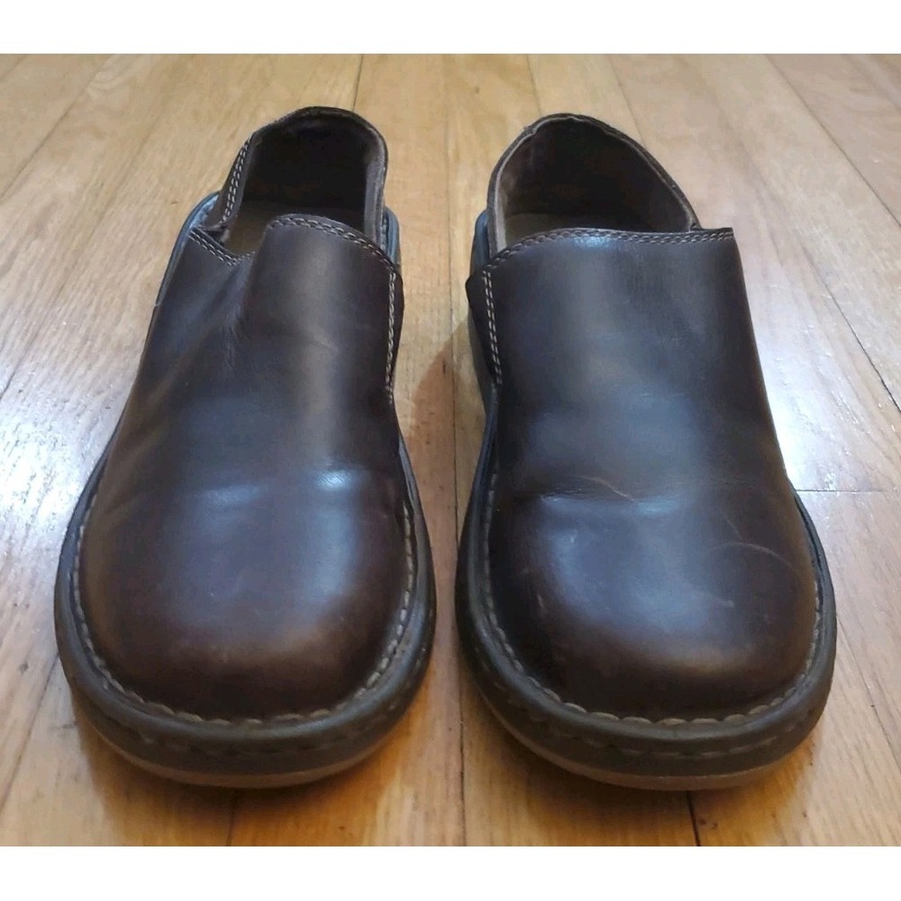 Chaco Zaagh Vibram Gunnison Chocolate Brown Leather Slip-On Loafer Clog Size 10